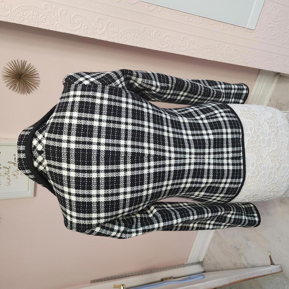 LKNW Karen Kane Black White blazer Jacket 4 this is so adorable - Picture 3 of 7